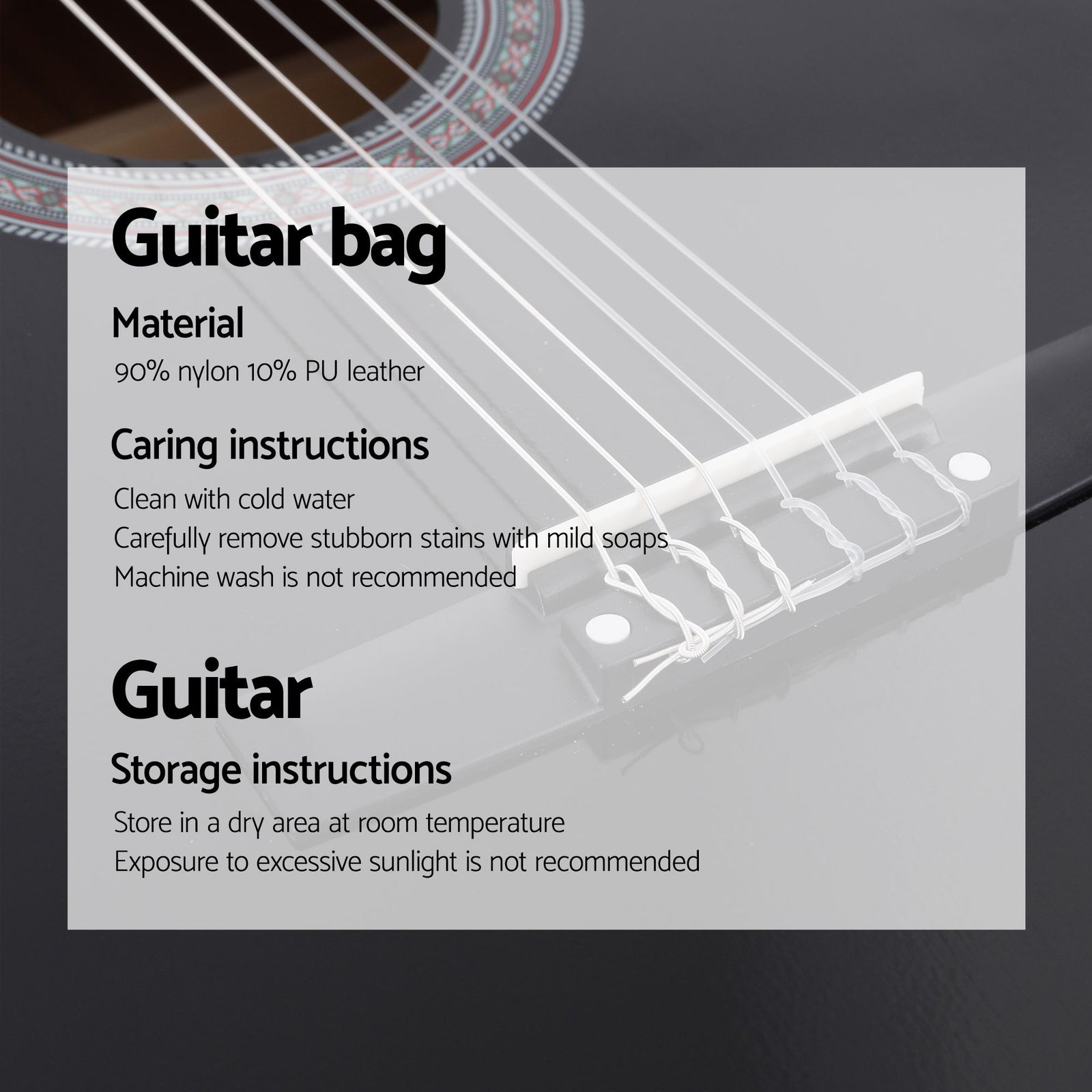 Alpha 38 Inch Acoustic Guitar Full Size Classical Cutaway Nylon String Black