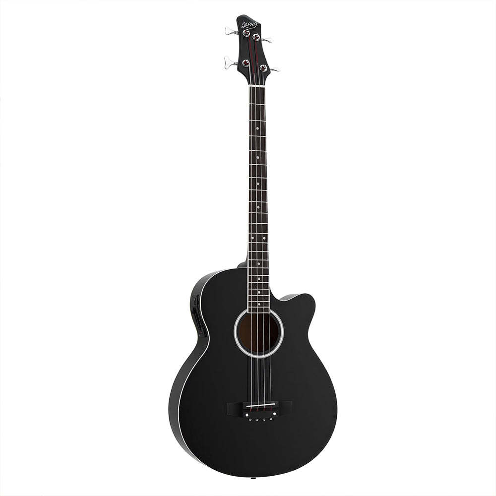 Alpha 43&quot; Acoustic Bass Guitar Black 4-Band EQ