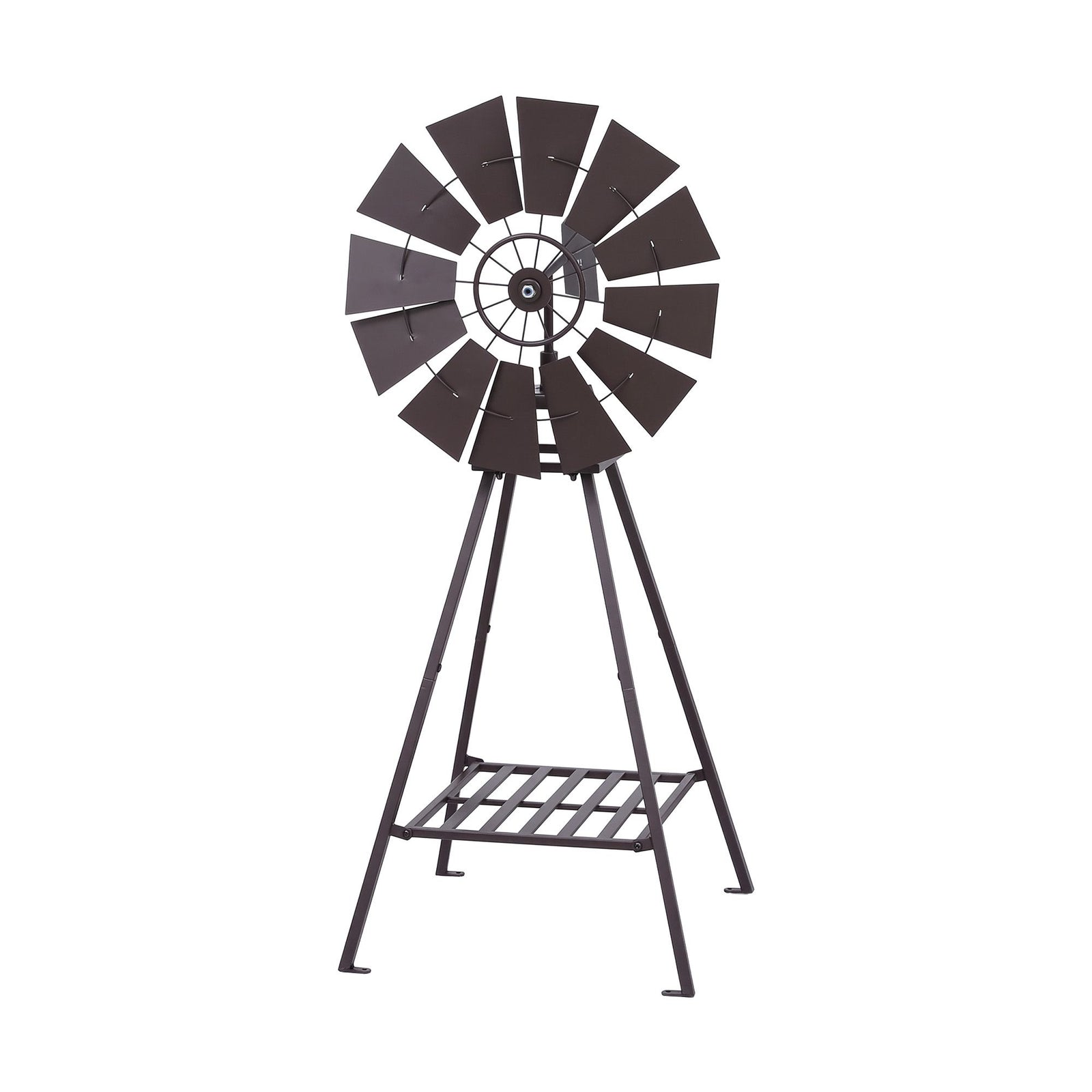 Gardeon Garden Windmill Metal Outdoor Yard Decor 120cm Bronze