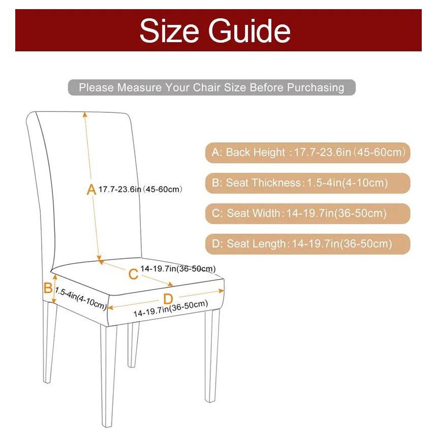 Anyhouz Chair Cover Coffee Velvet Plush Stretch Chair Slipcover Elastic Spandex Chair Cover for Dining Room Kitchen Wedding Banquet Hotel