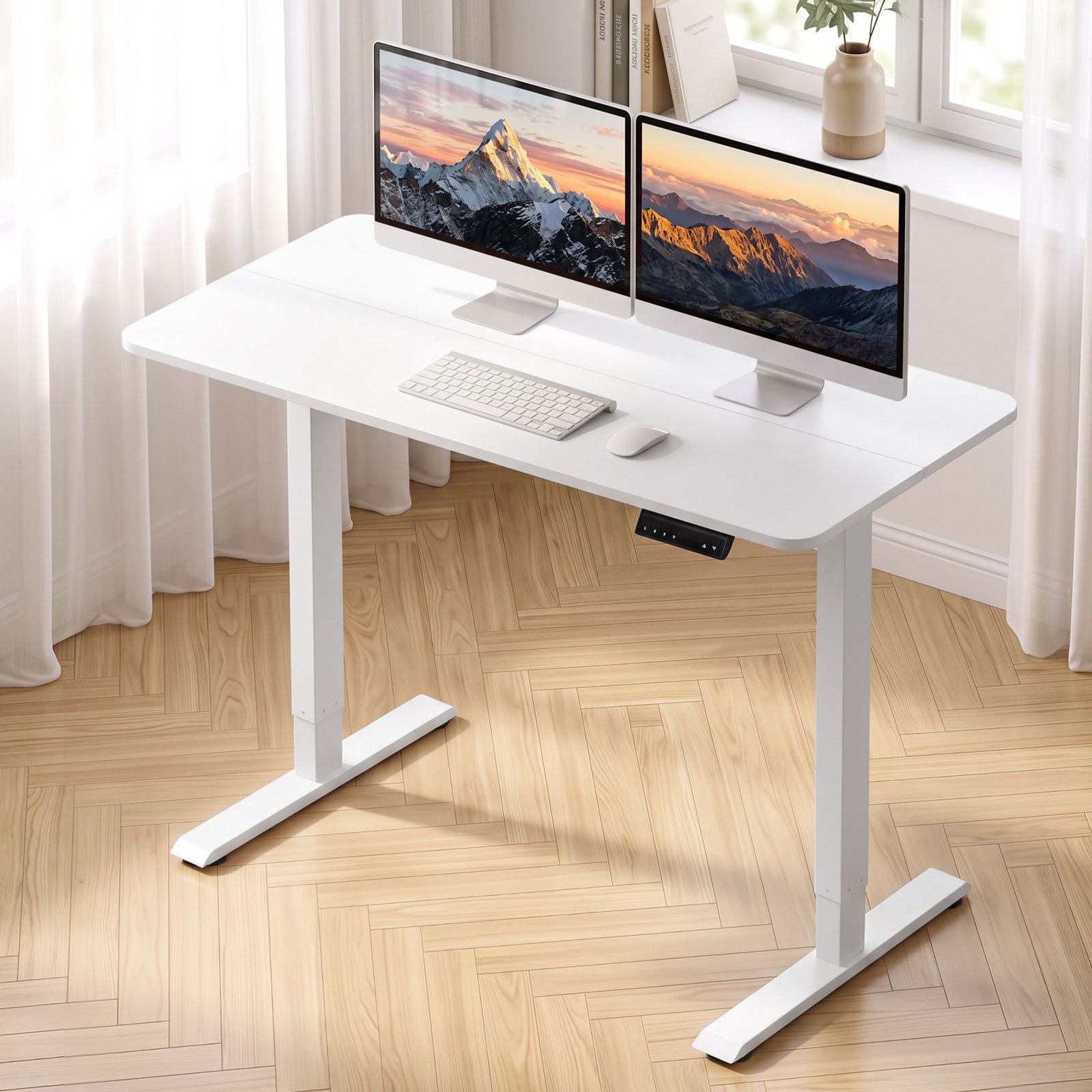 Artiss Electric Standing Desk Height Adjustable Table 120cm White