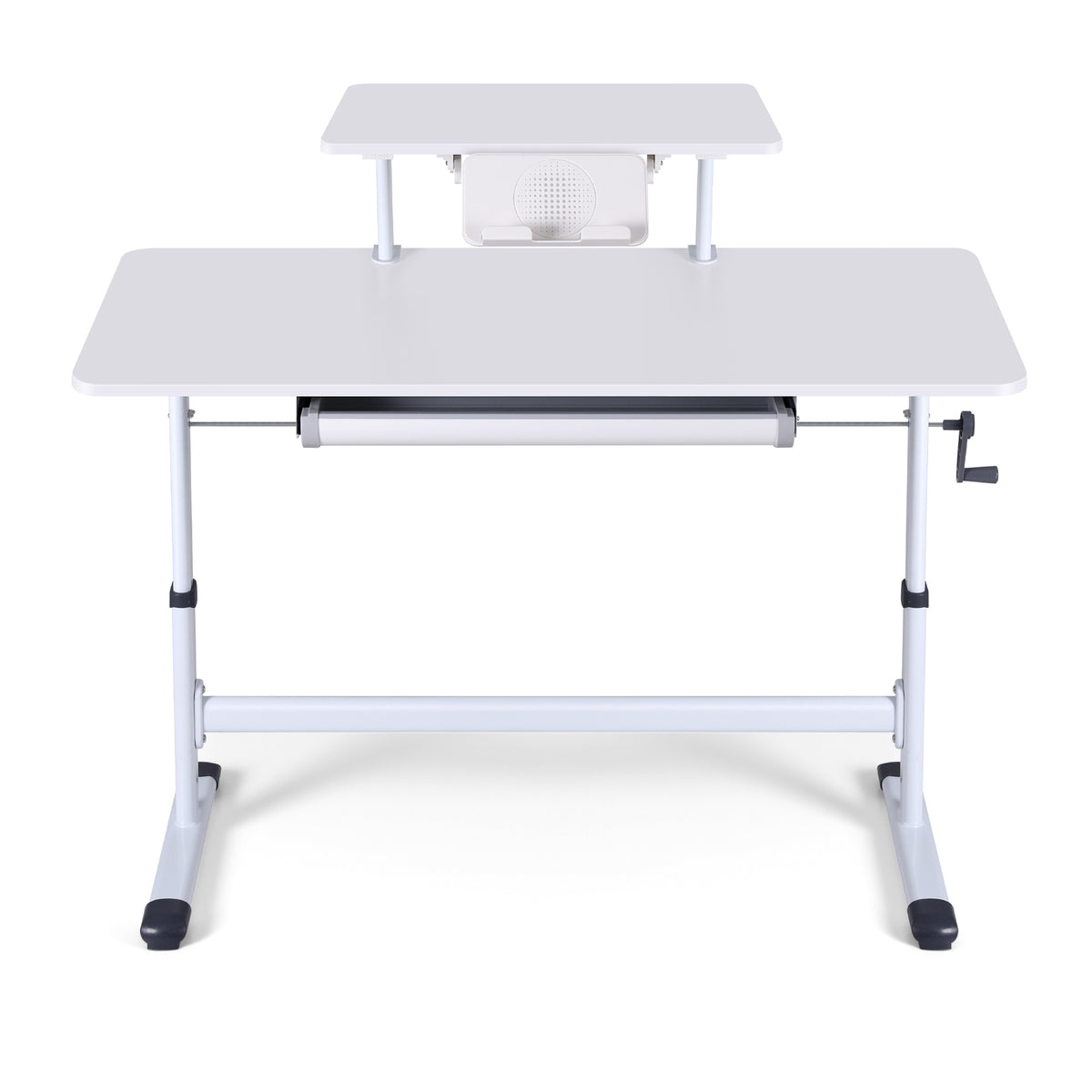 Artiss Manual Standing Desk Height Adjustable Workstation Computer Desks Study 120CM White