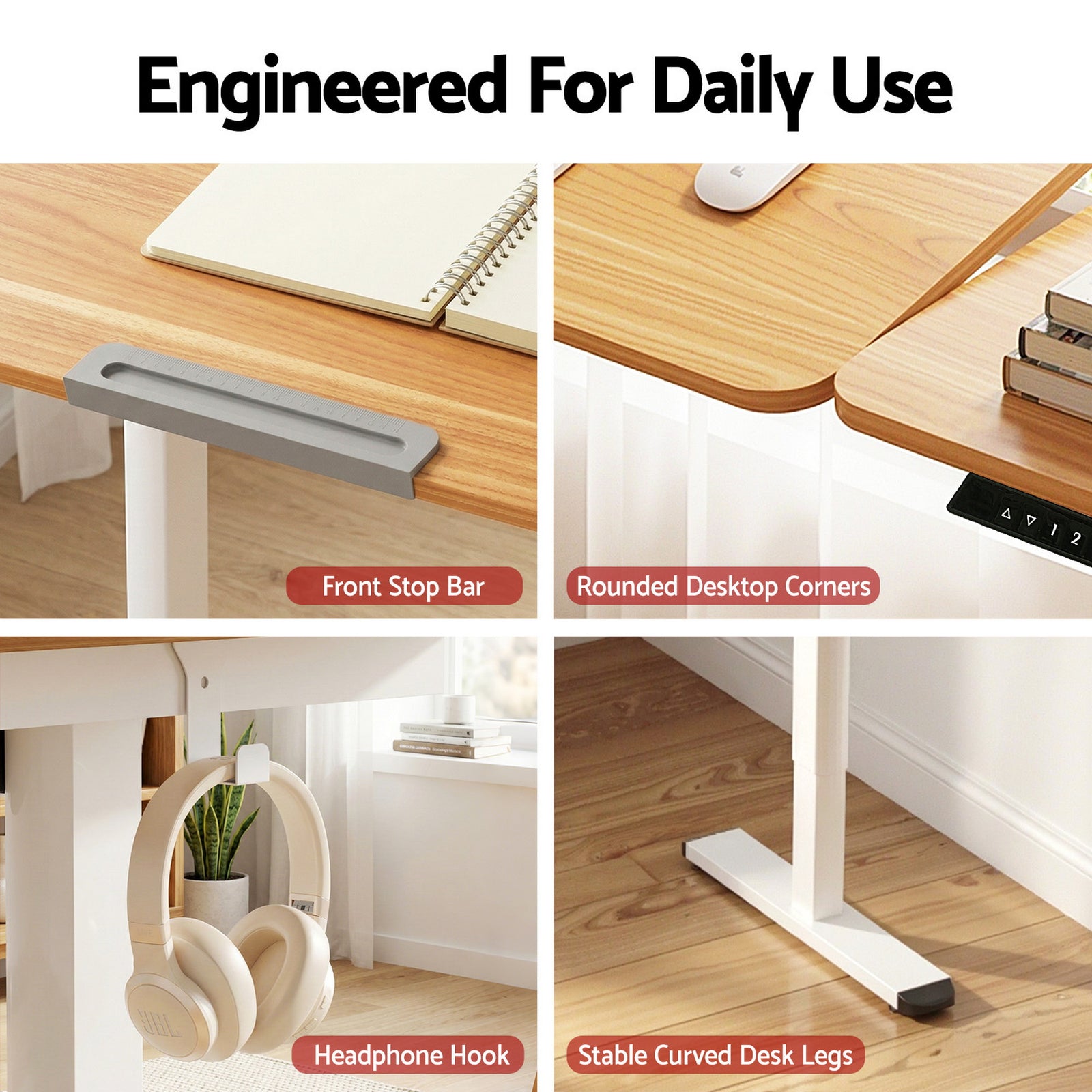 Artiss Electric Standing Desk Height Adjustable Sit Stand Desk Tilting Top