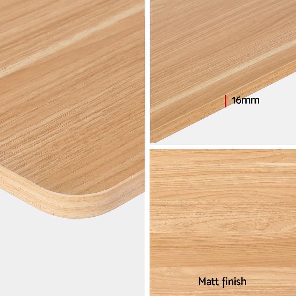 Artiss Electric Standing Desk 140cm Adjustable Height Motorised Home Office Desk Oak Black