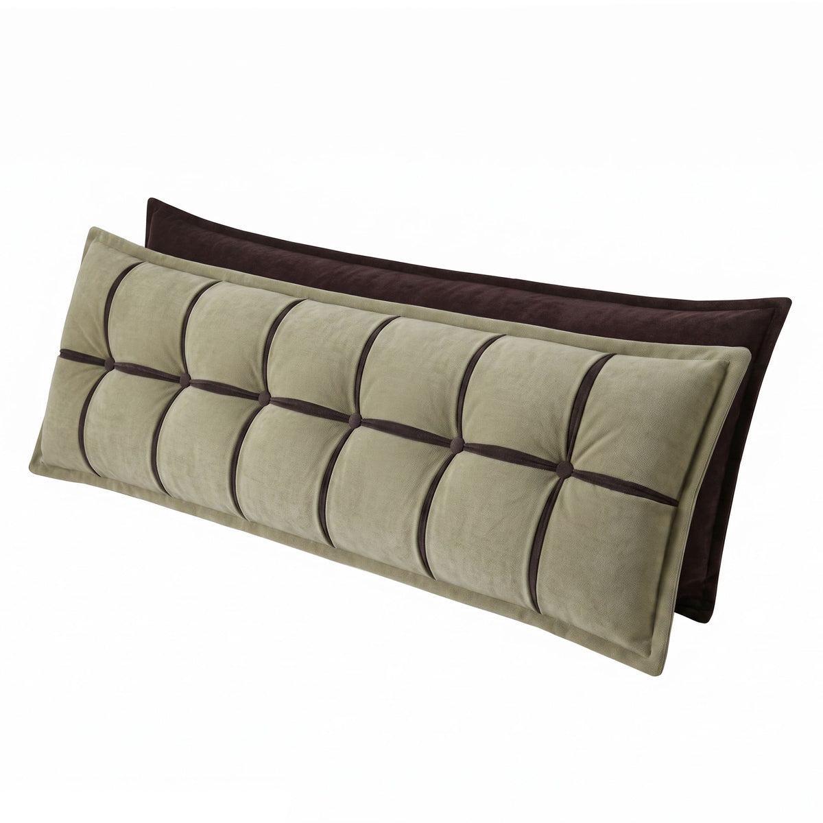 Giselle Bedding Headboard Pillow with Double-Layer Storage Wedge Reading Backrest with Adjustable Filling, Chenille Bed Rest Cushion for Daybed, Dorm, and RV King