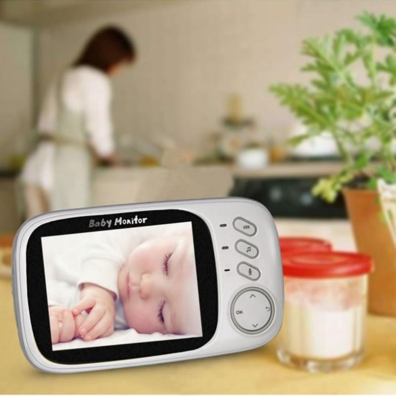 Wireless Baby Monitor With 2-Way Talk & Night Vision - 3.2 Lcd - 2.4Ghz - White-1915196640818499593