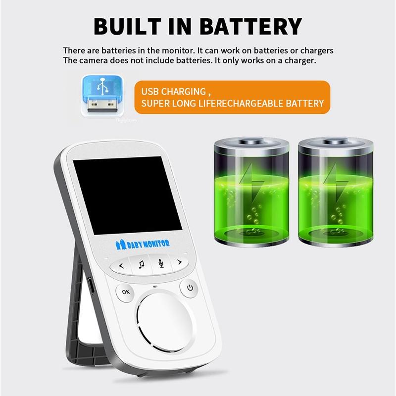 2.4 Lcd Wireless Baby Monitor With Night Vision & Two-Way Talk-1915196621436620801