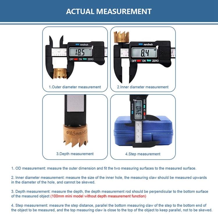 Digital Display Vernier Caliper - Plastic Fiber-1915197943892283398