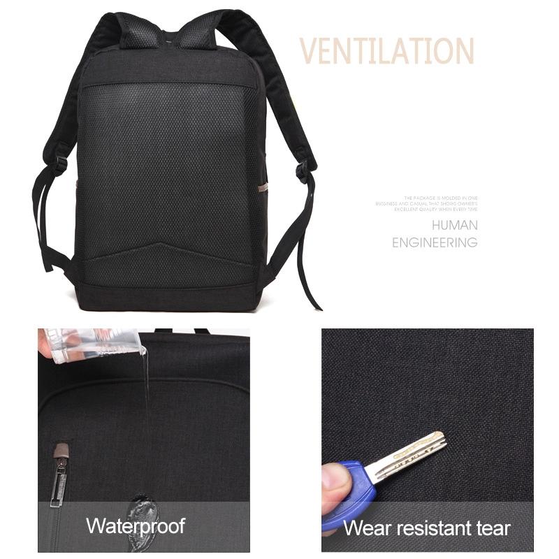 Versatile Oxford Laptop Backpack - Fits 15.6 Macbook Samsung Sony Dell Alienware Chuwi Asus Hp - Black-1915196776575537156
