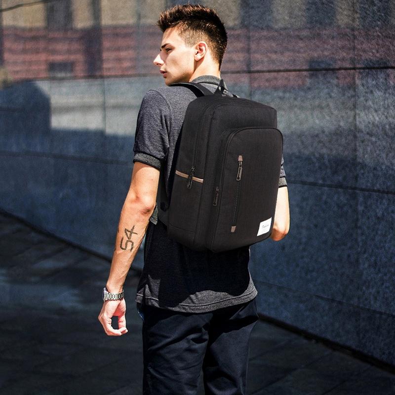 Versatile Oxford Laptop Backpack - Fits 15.6 Macbook Samsung Sony Dell Alienware Chuwi Asus Hp - Black-1915196776575537159