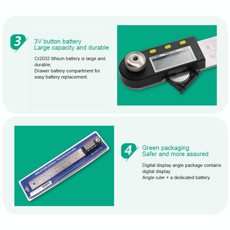 Digital Angle Finder Protractor Ruler - Lcd Display-1915197881225187332