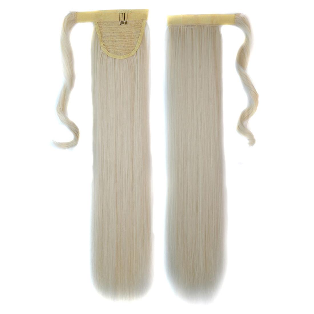 60 Long Straight Ponytail With Invisible Bandage Band - No Code-1915197871532150784