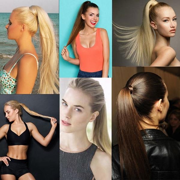 30 Long Straight Hair Wig Ponytail With Invisible Bandage Style-1915197296769896451