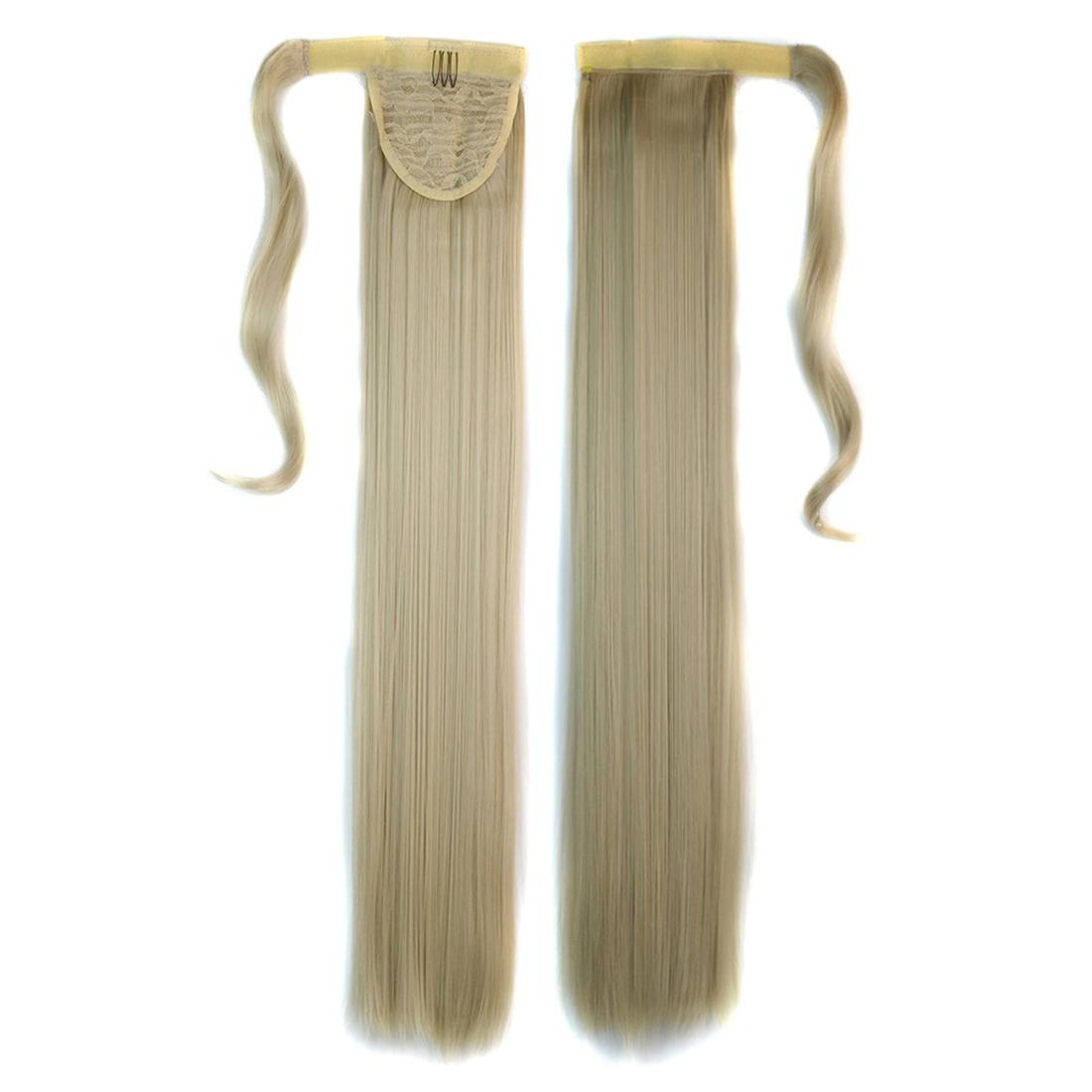 Long Straight Ponytail Wig With Invisible Bandage - 88-1922443462117036033