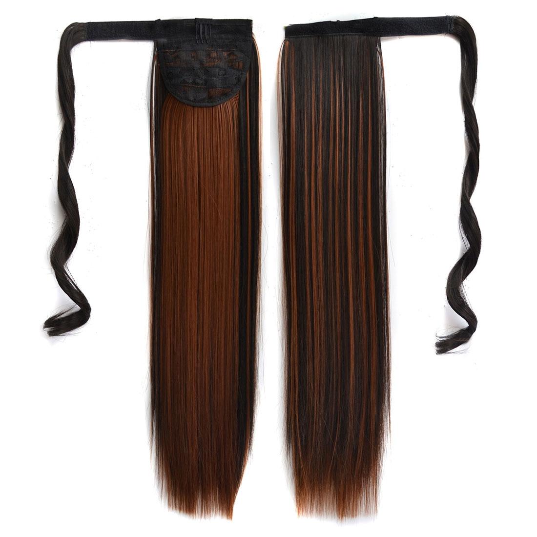 2H30 Straight Hair Invisible Bandage Wig Ponytail - Natural Look-1915197583714816001