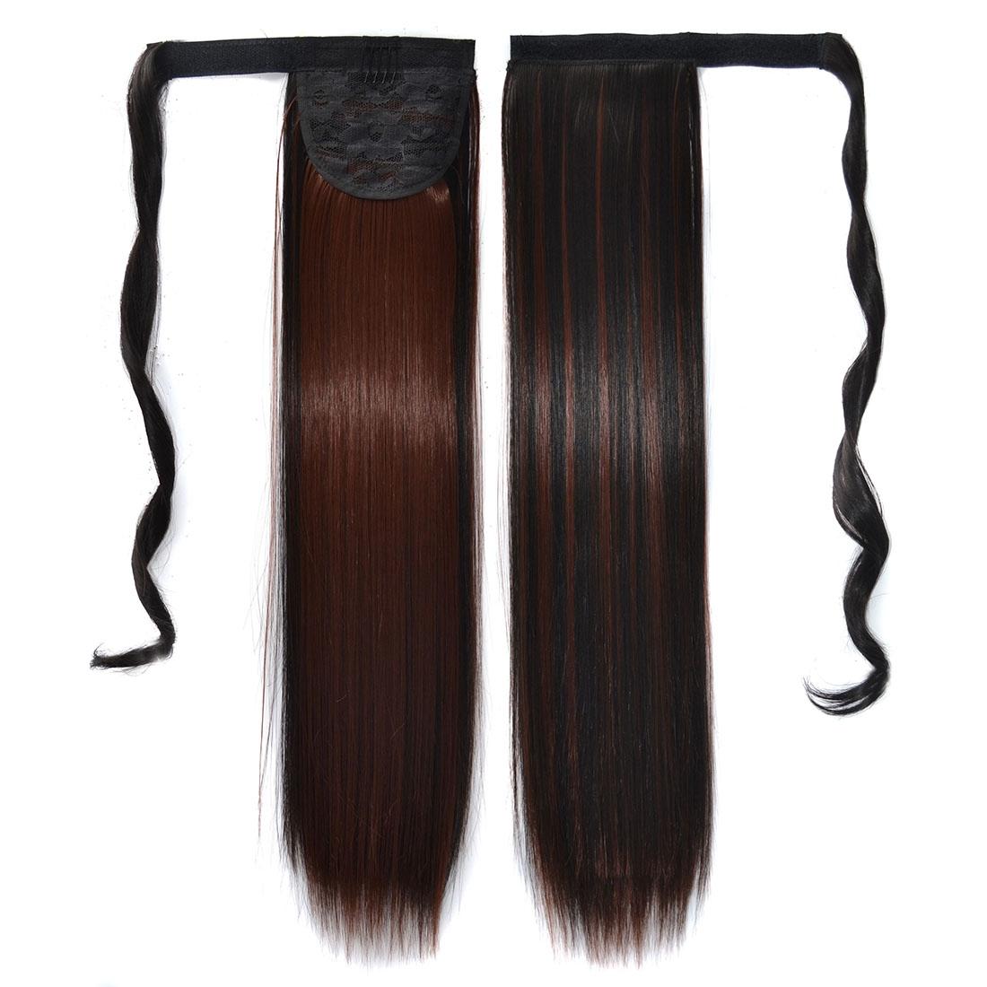 Long Straight Hair Wig With Invisible Bandage Style Ponytail-1915197398699872260