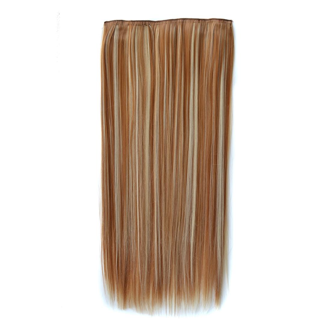 27H613 Long Straight 5 Clip-In Wig - Sleek & Versatile-1915197676241162246