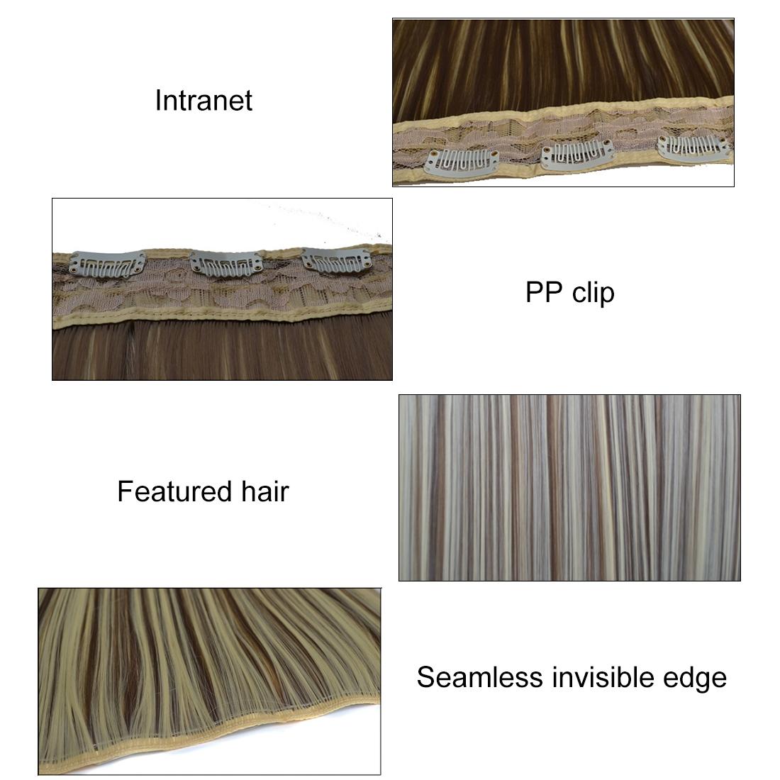 Long Straight 5 Clip Wig Extension In 613H18 Colour-1915197068306157570