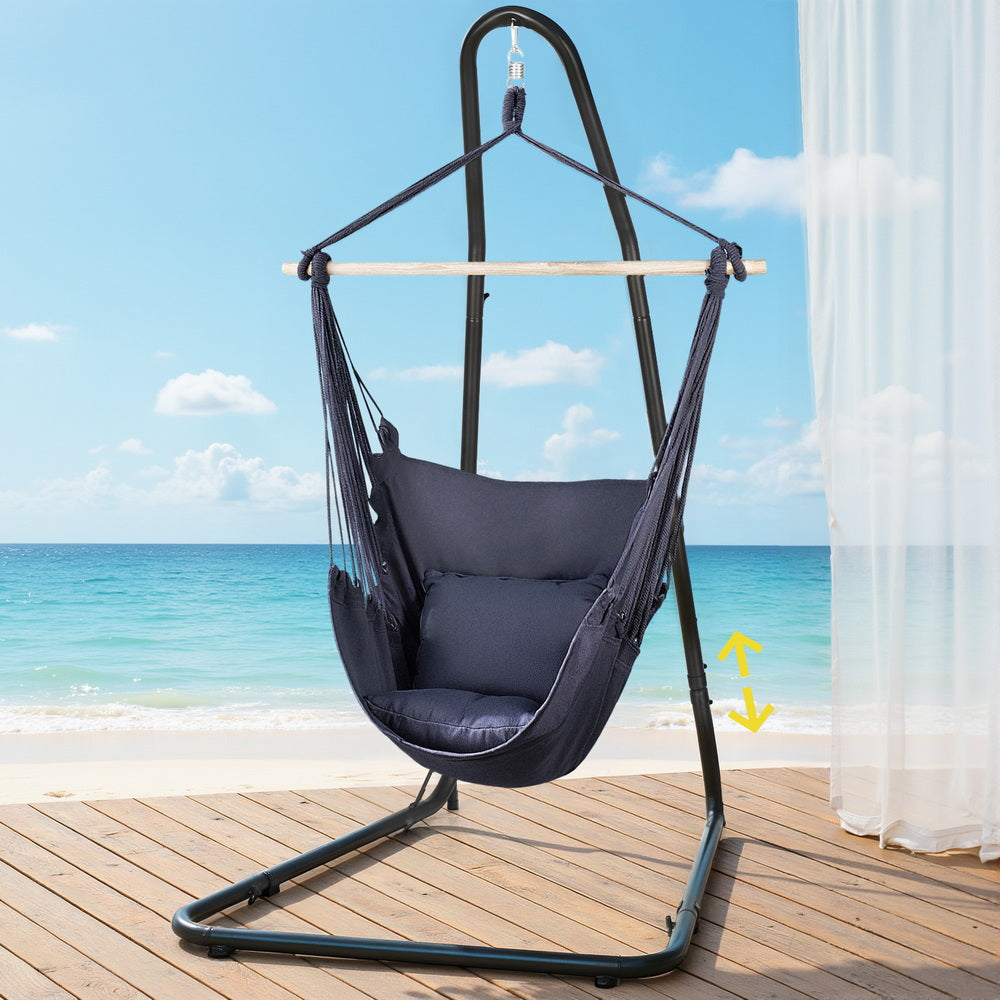 Gardeon Hammock Chair with Heavy Duty Steel Stand