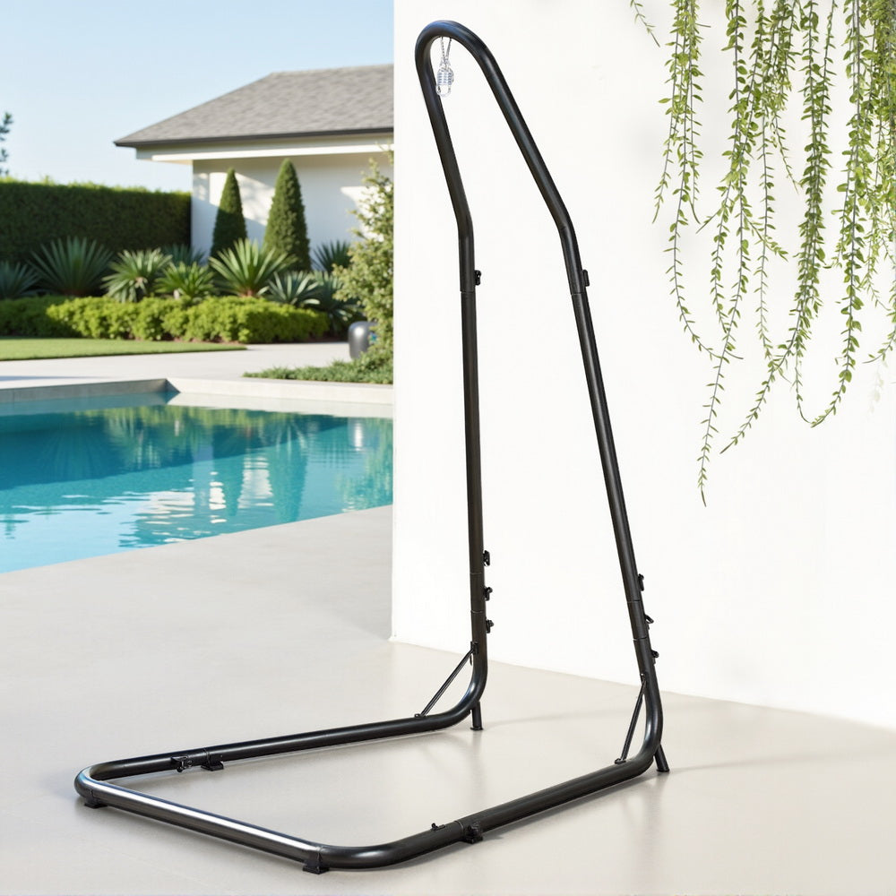 Gardeon Hammock Chair Stand Heavy Duty Steel Frame Black