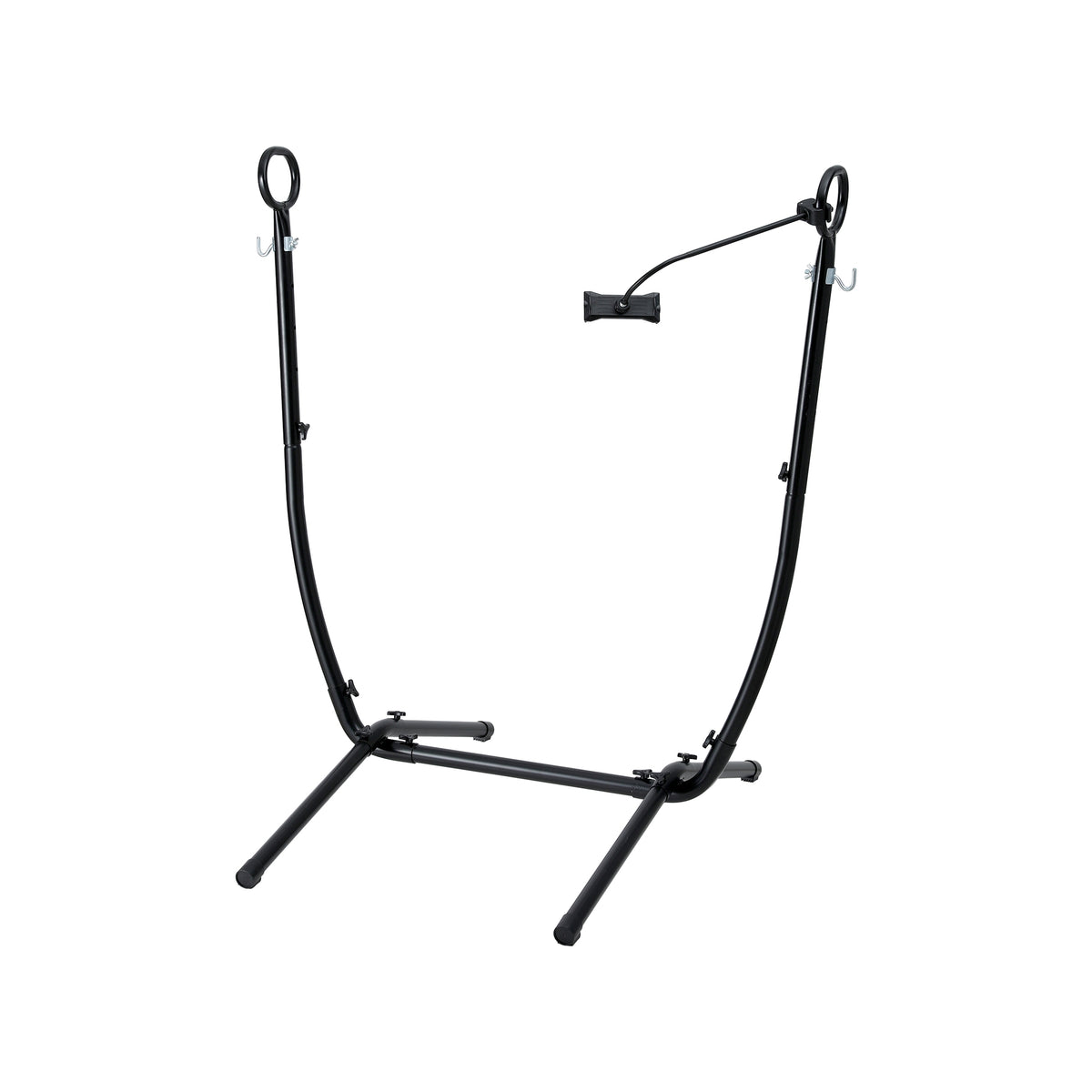 Gardeon Hammock Chair Stand Iron Frame w/ Phone Holder Black
