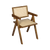 Levede 4x Walnut Wicker Armchair Dining Chair-1973193565504933896
