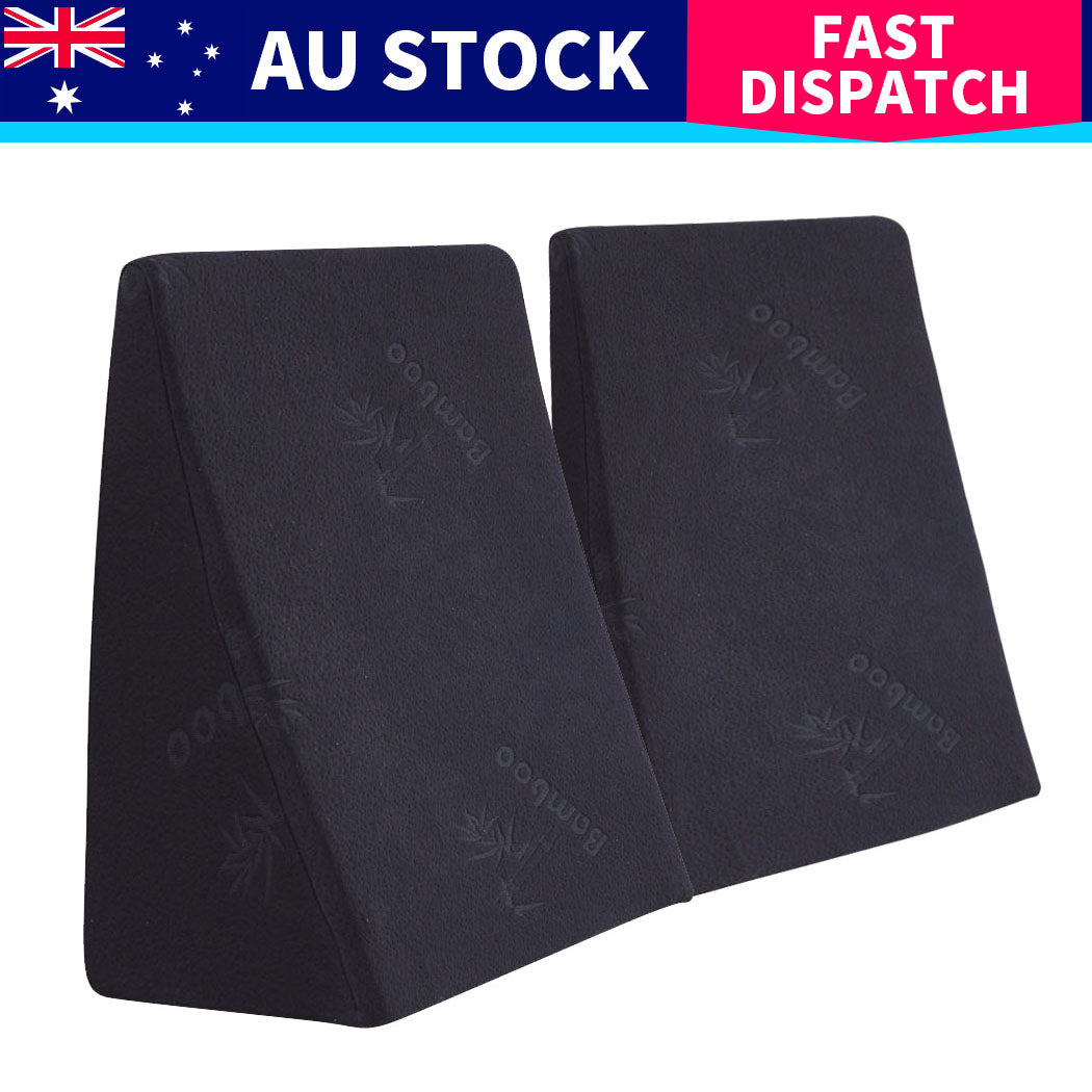 Cool Gel Memory Foam Bed Wedge Pillow With Cover-1954802412137091081