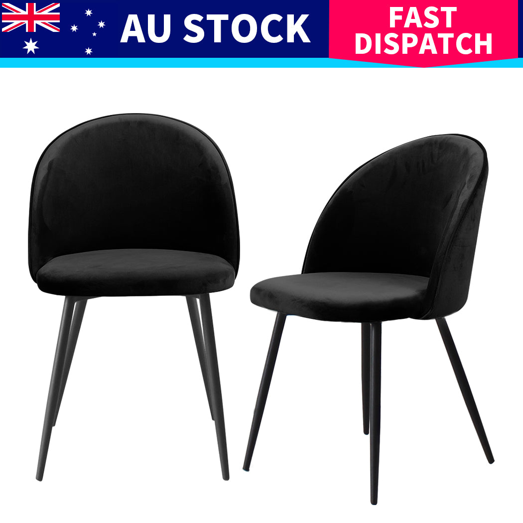 Levede 8x Dining Chairs Kitchen Cafe Black-1973193554335502344