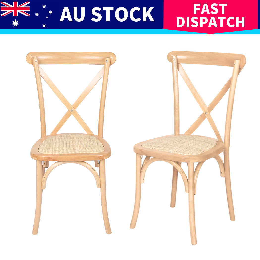 Levede 6X Dining Chairs Cross Back Chair-1973193559771320328