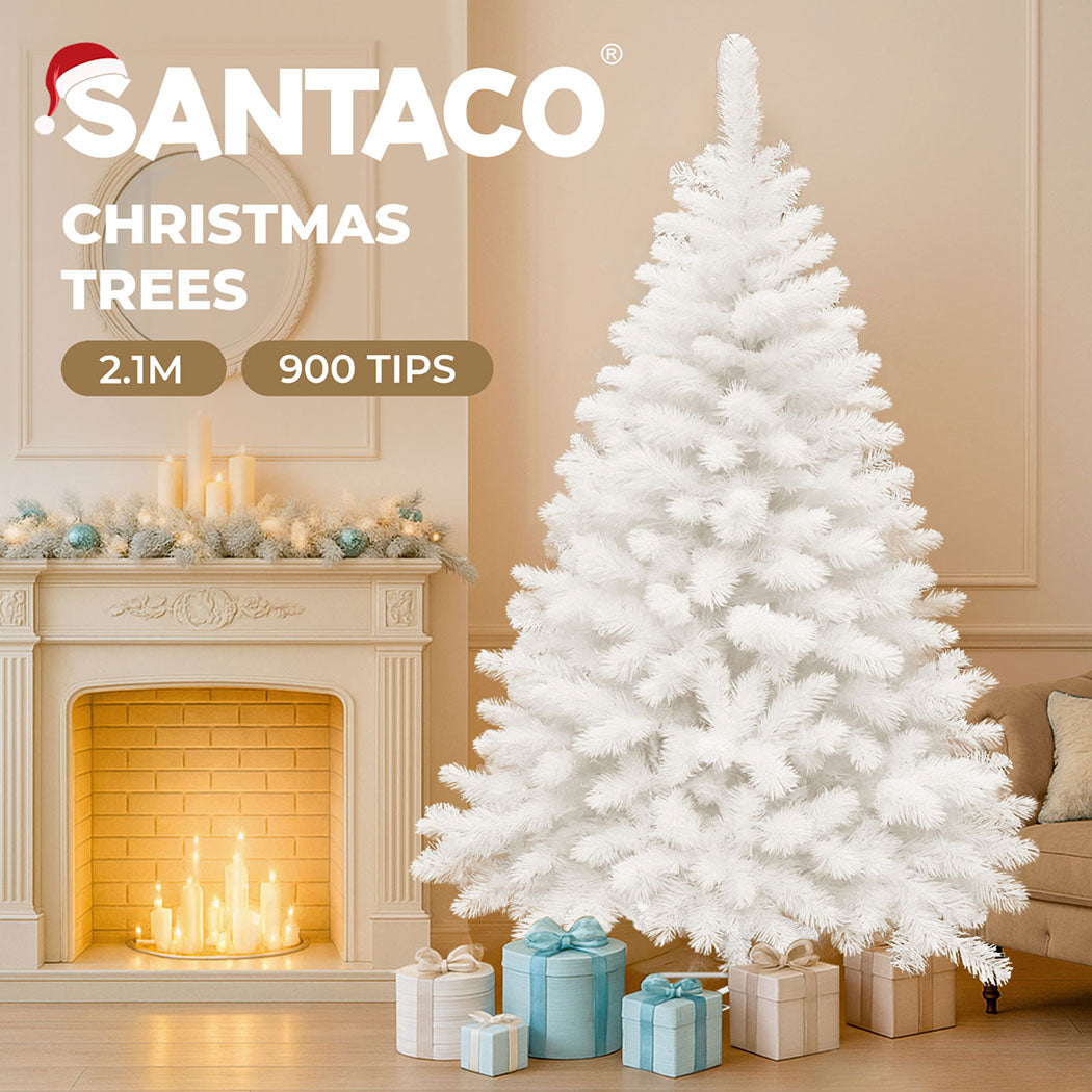 Santaco 2.1M 900 Tips White Christmas Tree-1973193579341942789