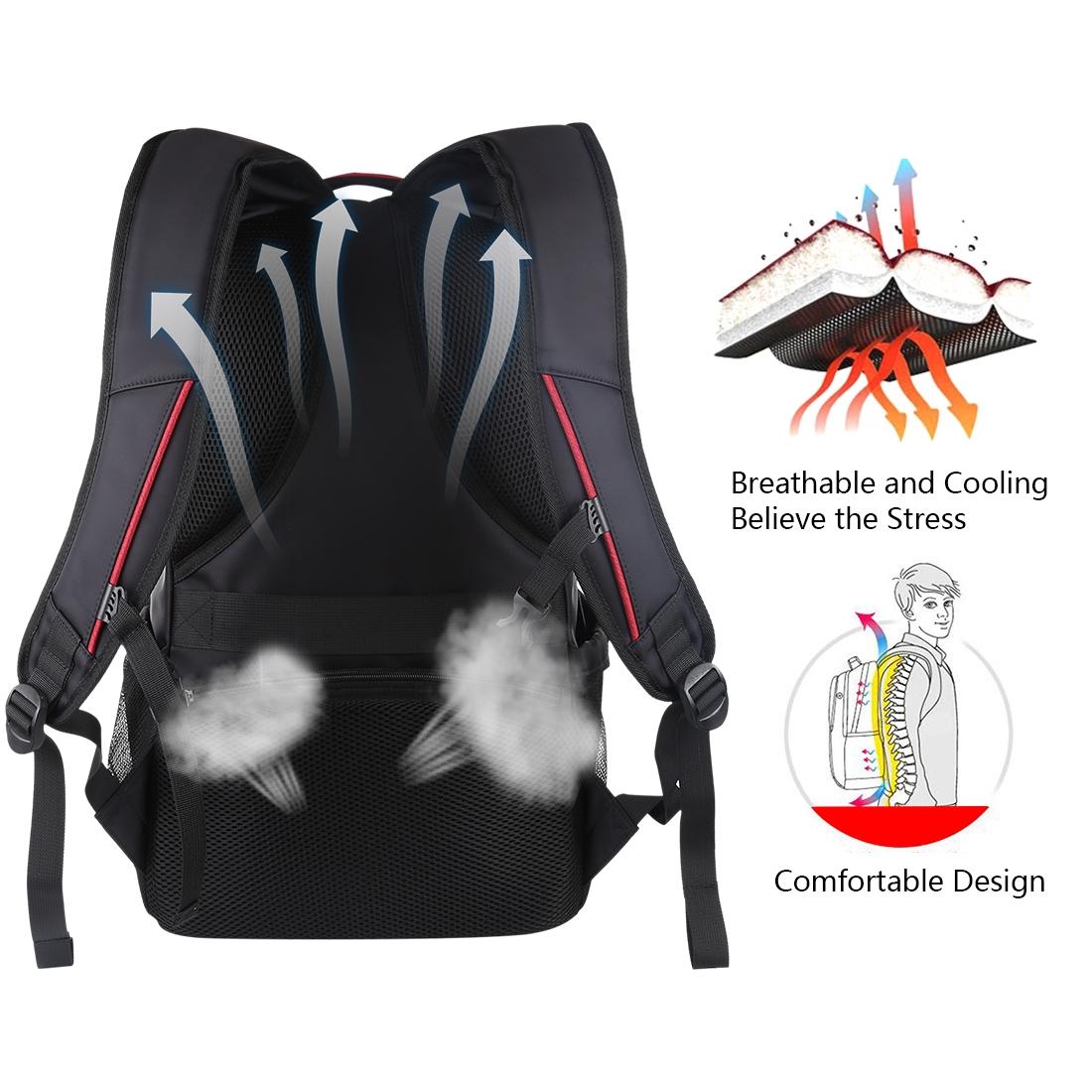 Portable Dual-Shoulder Laptop Backpack - Foldable & Removable Black-1915196722137665537