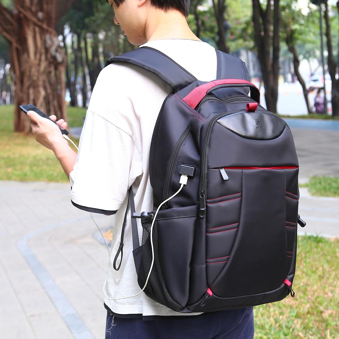 Portable Dual-Shoulder Laptop Backpack - Foldable & Removable Black-1915196722137665543