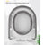 Anyhouz Toilet Seat A Blue Washable Soft Mat Pad Cushion O-shape Seat Bidet Toilet Cover Accessories