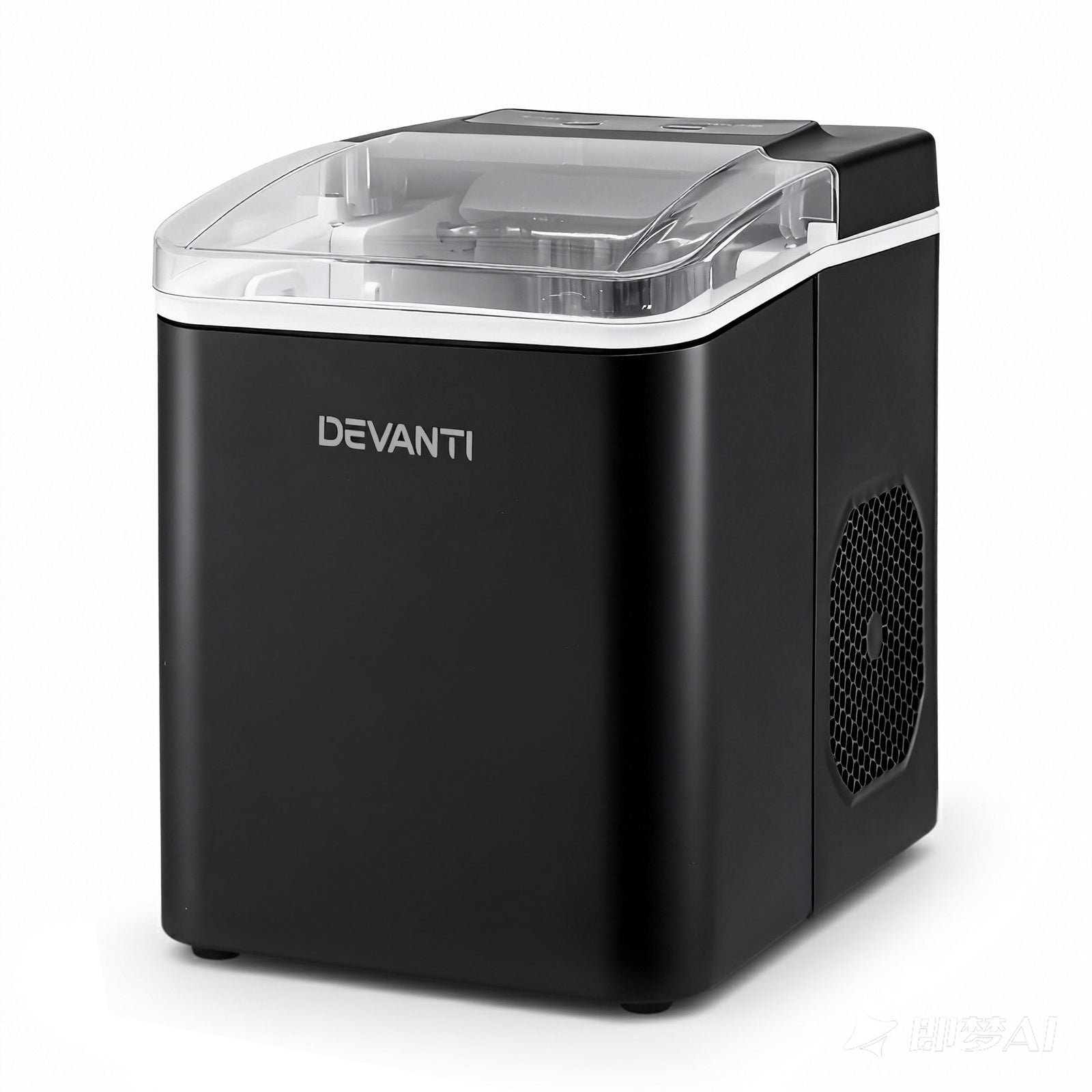 Devanti Ice Maker Machine Portable 12kg Countertop w/Self Cleaning 1.2L Black
