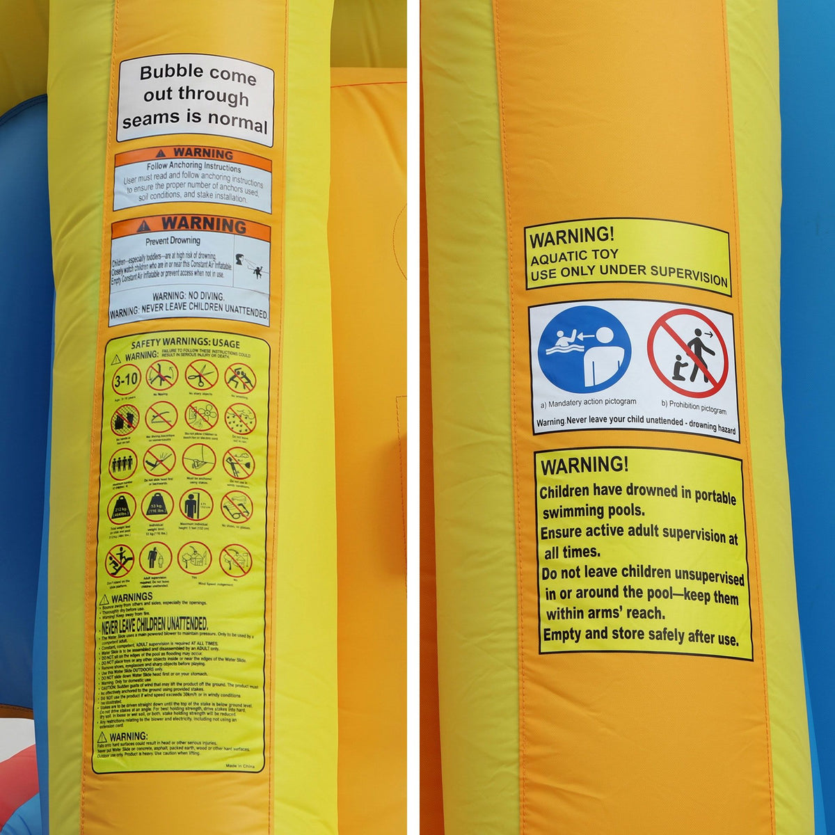 Keezi Inflatable Kids Pool Water Slide Splash Castle Football 622cmx542cm