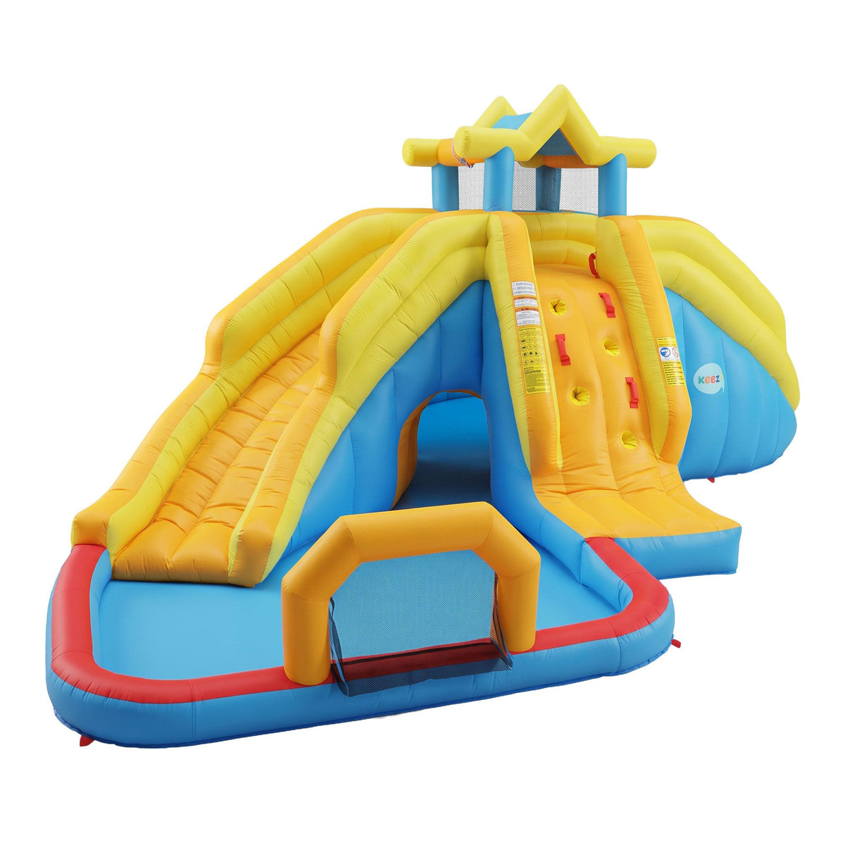 Keezi Inflatable Kids Pool Water Slide Splash Castle Football 622cmx542cm