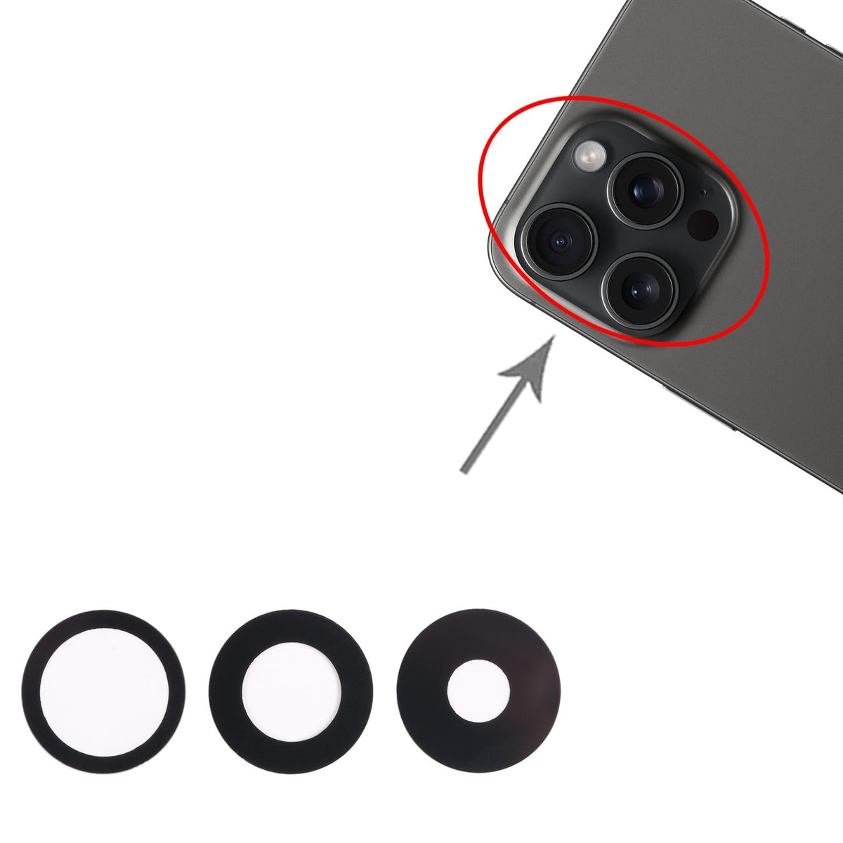 Triple Lens For Iphone 15 Pro - Back Camera Attachment-1915197697971851267