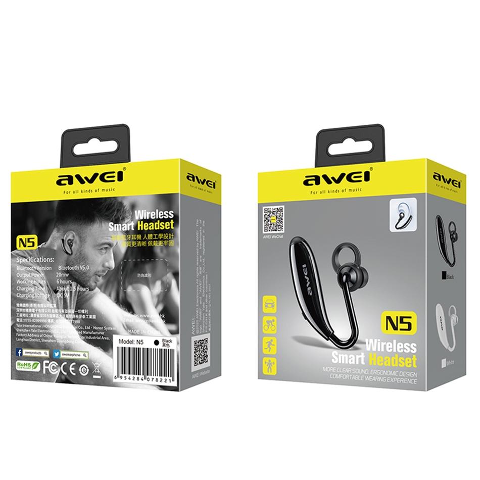 Wireless Bluetooth 5.0 Headset - N5 White-1915196636972322820