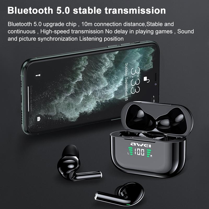 Wireless Tws Headset With Bluetooth 5.0 And Led Display-1915197933779816455