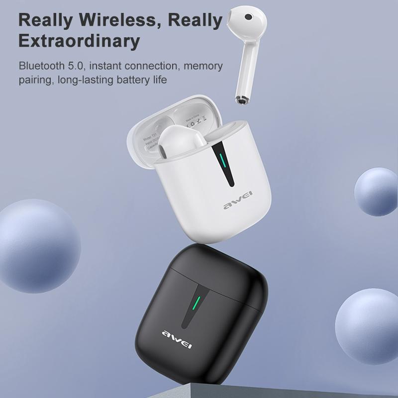 Wireless T21 Sports Tws Headset With Charging Case - White-1915196625354100742