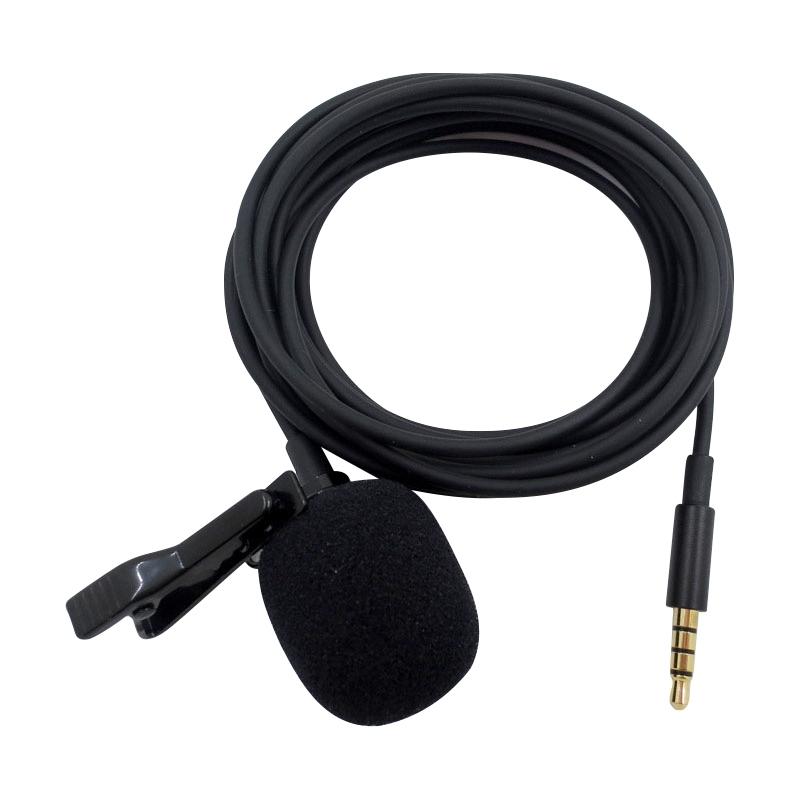 Clip-On Lavalier Microphone For Mobile Phones - 1.2M - Black-1915196769491357697