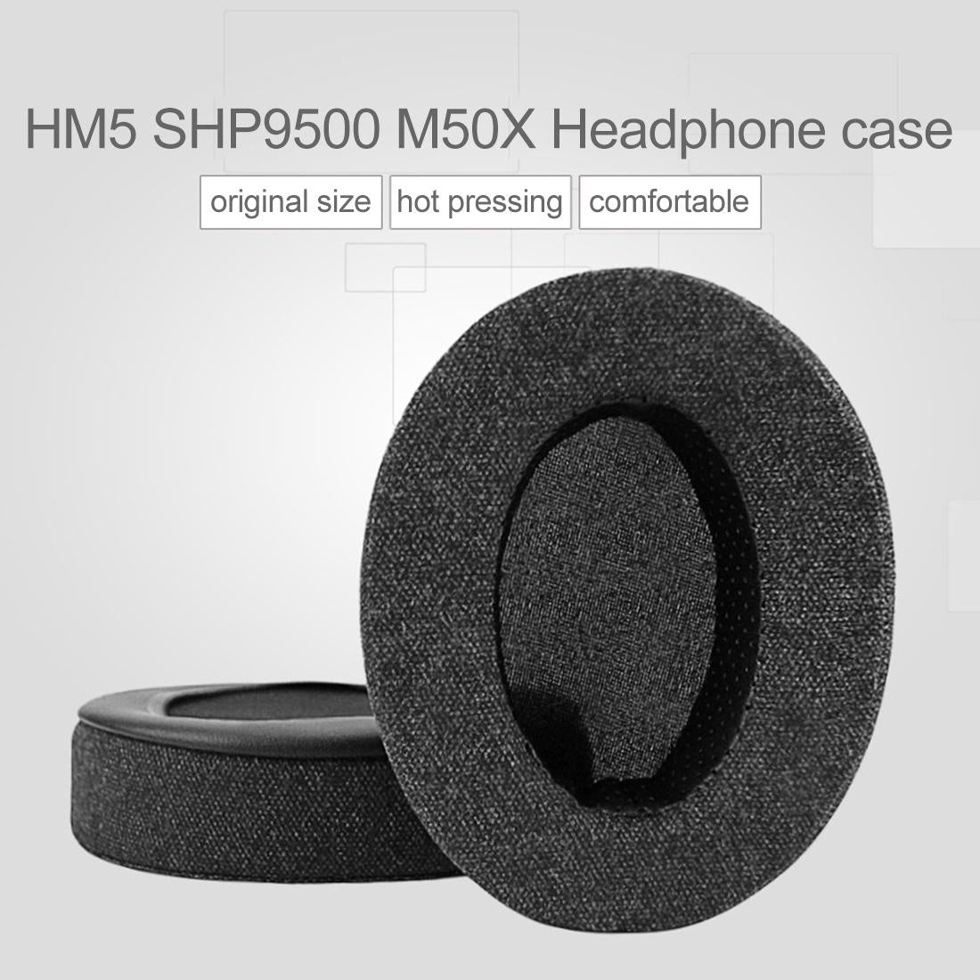 Oval Leather Headphone Case For Brainwavz Hm5 / Philips Shp9500 - White-1915196630110441474