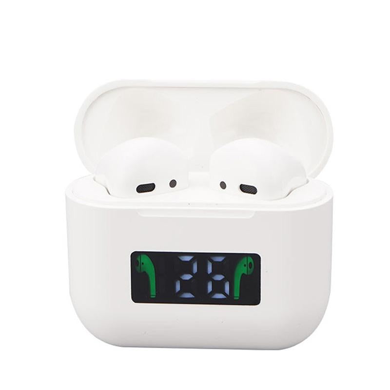 Wireless Bluetooth Earphones With Touch Display - White-1915196624737538048
