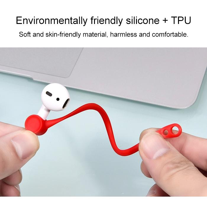 Anti-Lost Wireless Headphones With Lanyard For Apple 1 / 2 - White-1915196639912529921