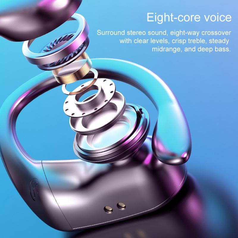 Wireless Bluetooth Earphones With Magnetic Charging Case & Digital Display-1915197253488873481