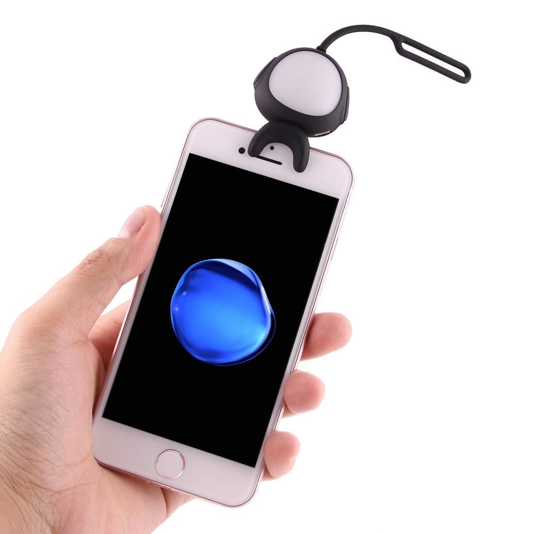 Self-Lighting Smart Phone Hook For Iphone Galaxy Huawei Xiaomi Lg Htc - Black-1915196748628889601