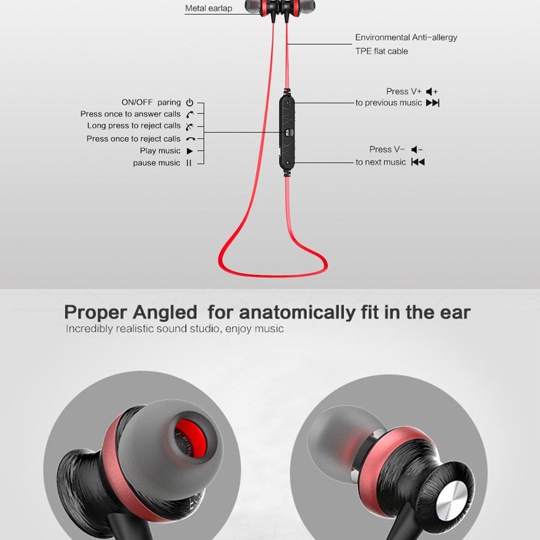 Wireless Magnetic Sport Earphones With Bluetooth Control-1915196542009085955
