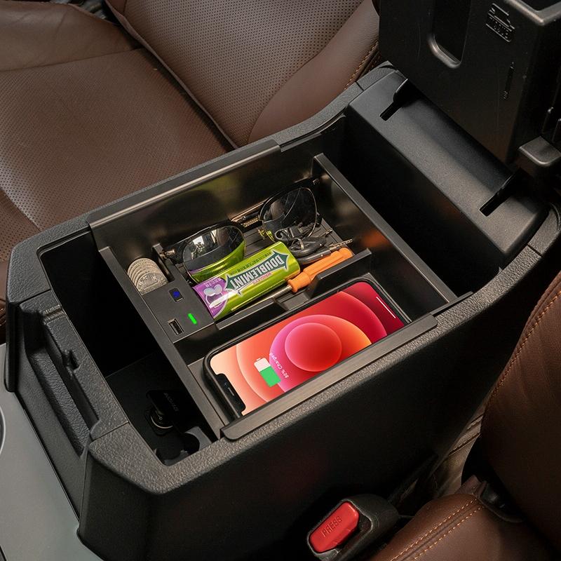 Wireless Charger & Storage Box For Toyota 4Runner 2010-2021-1915196702311190532