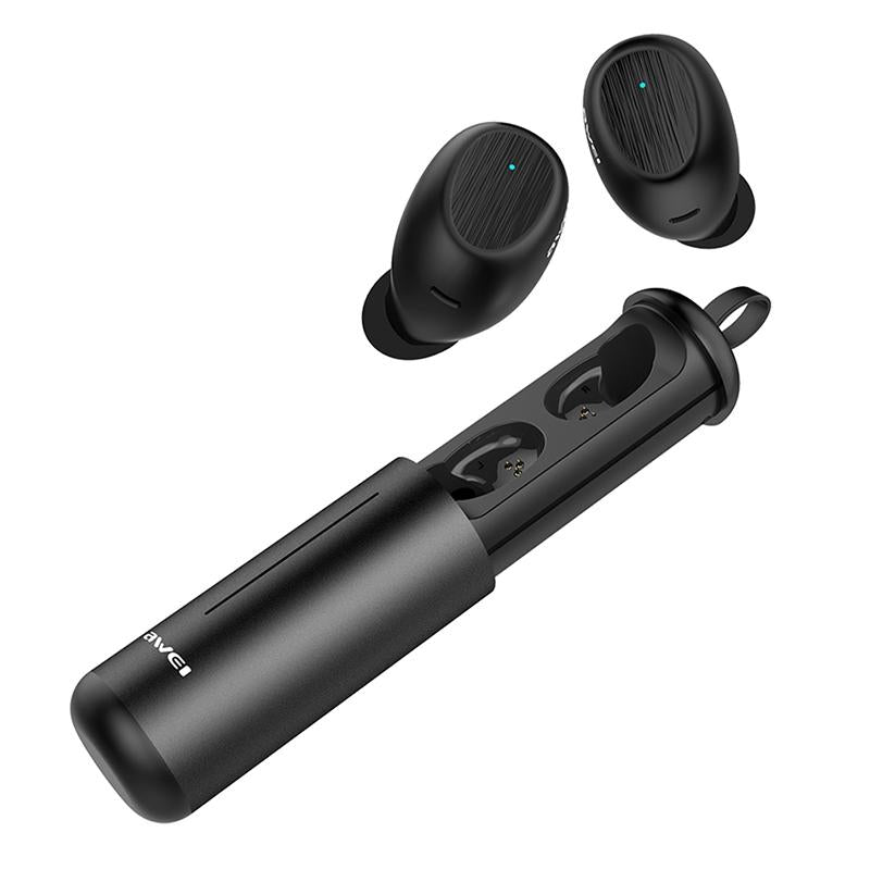 Wireless Sports Headset With Portable Charging Case - T55 Tws Bluetooth V5.0 Black-1915196738575142914