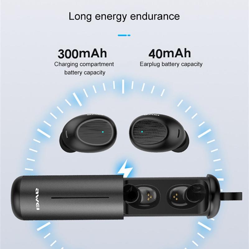 Wireless Sports Headset With Portable Charging Case - T55 Tws Bluetooth V5.0 Black-1915196738575142916
